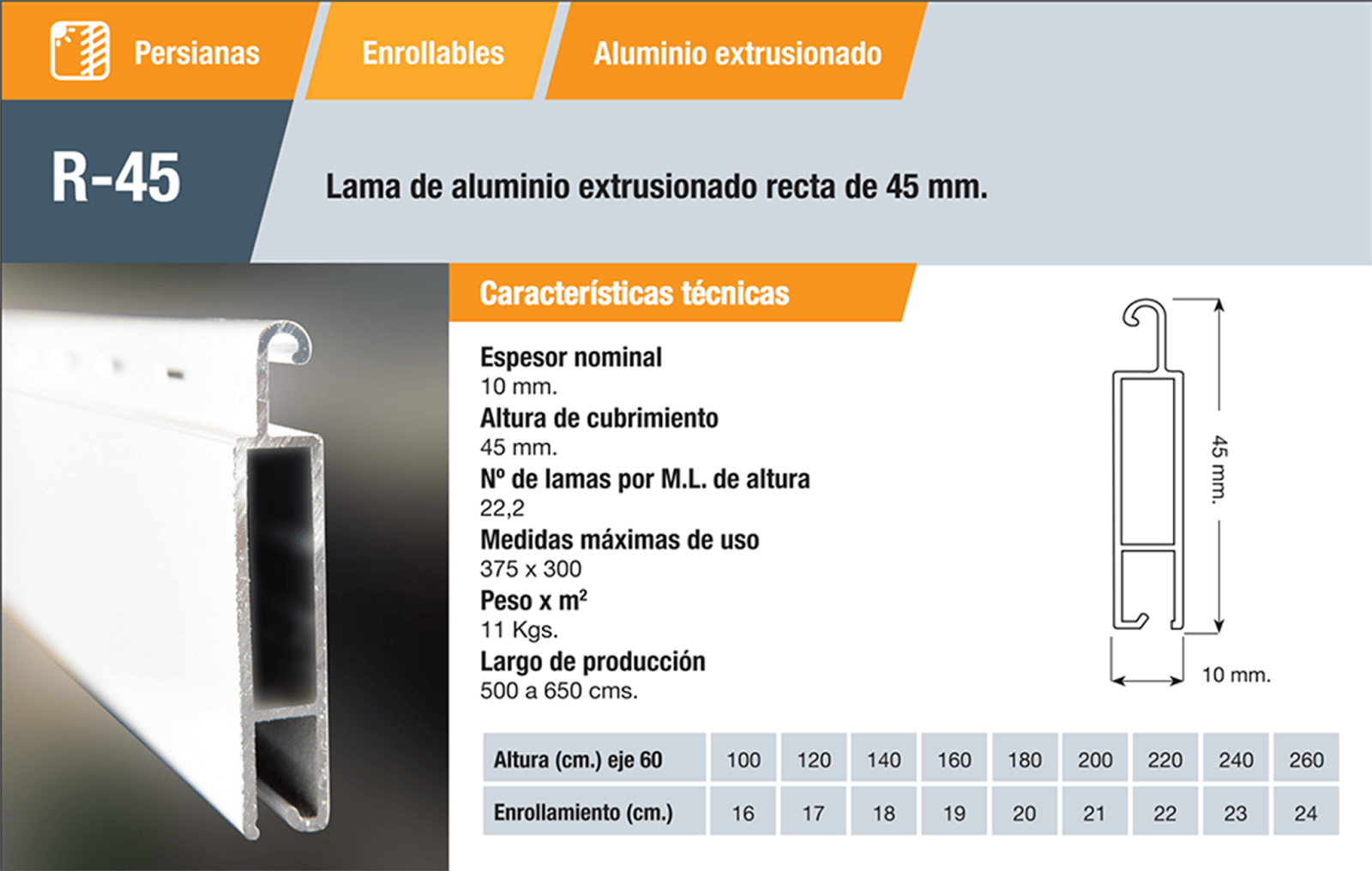 Persianas seguridad autoblocante