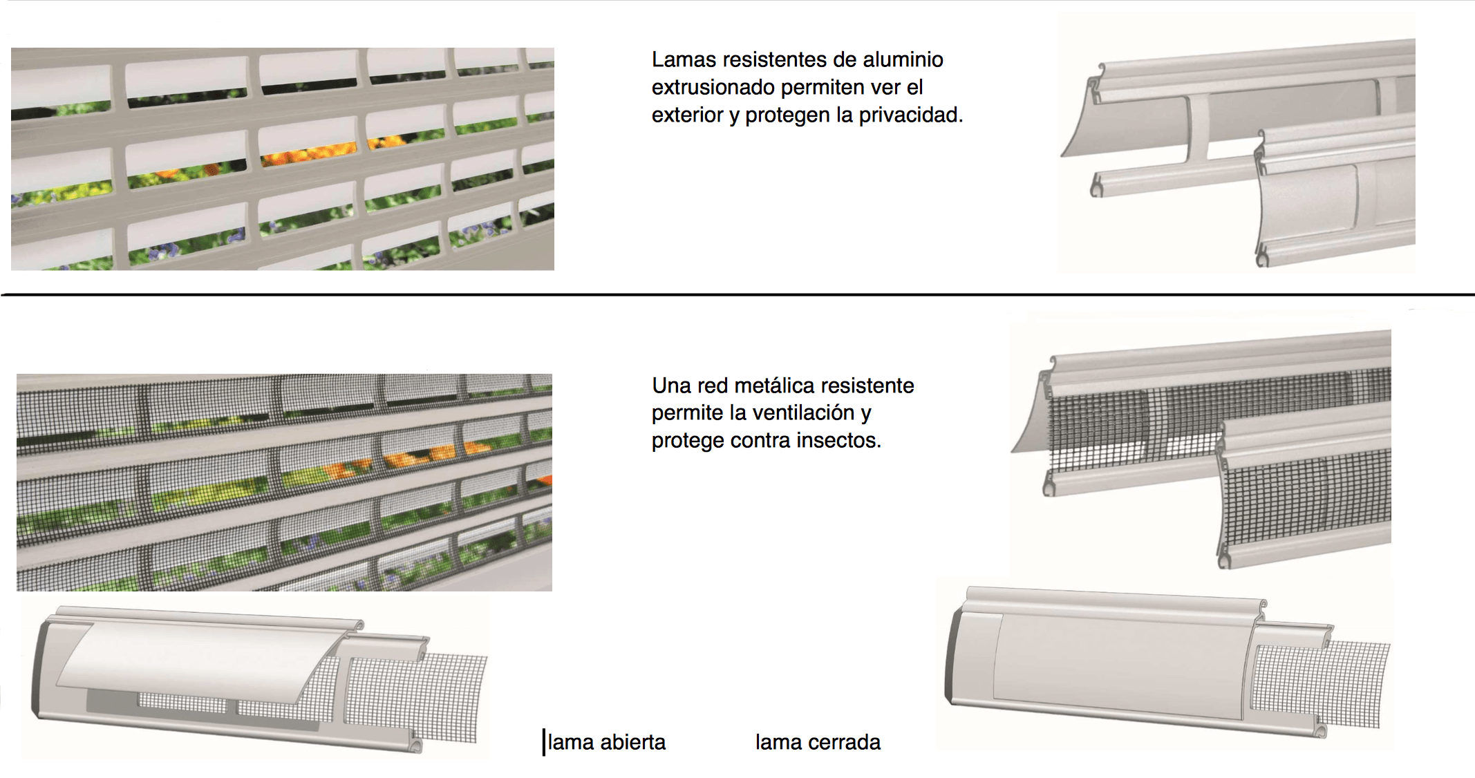 Integración mosquitera persiana Persiroll Persiauto Persiana Persiroll Persiauto